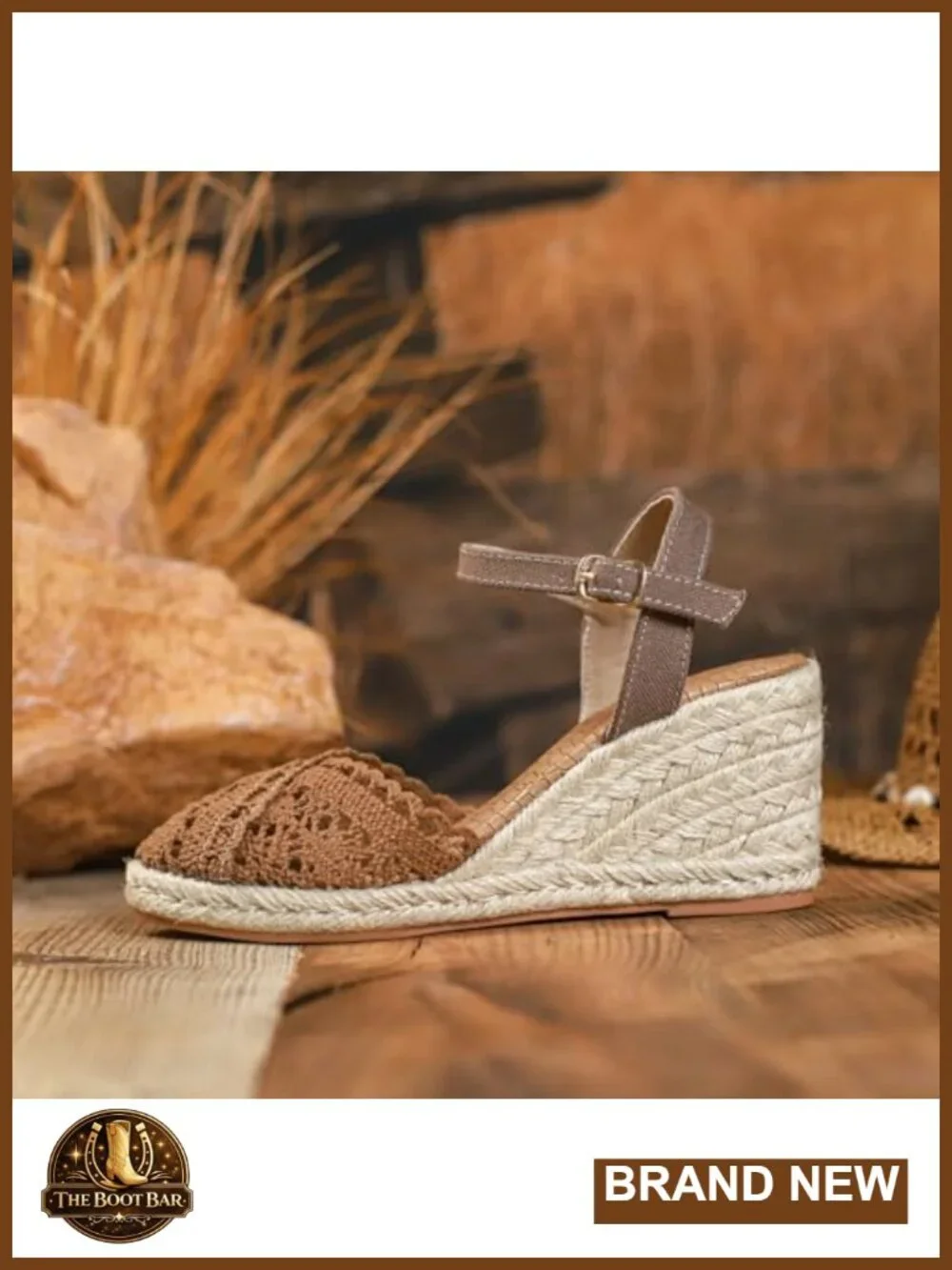 Closed Toe Wedge Sandals Woven Espadrille Hollow Casual Beach Boho Ankle Strap